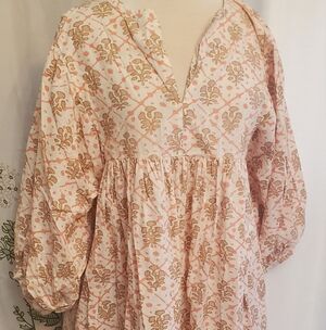 Floral Patterned Dress with Balloon Sleeves BECASA